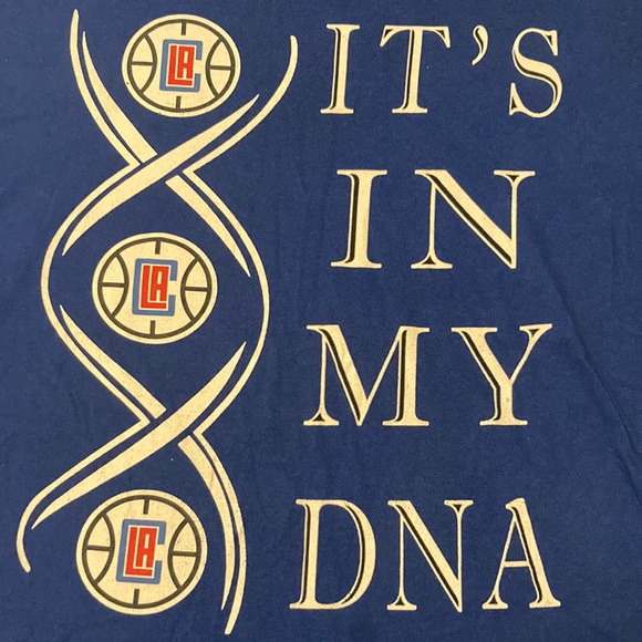 Los Angeles Clippers IT’S IN MY DNA size XL blue shirt - Picture 2 of 4